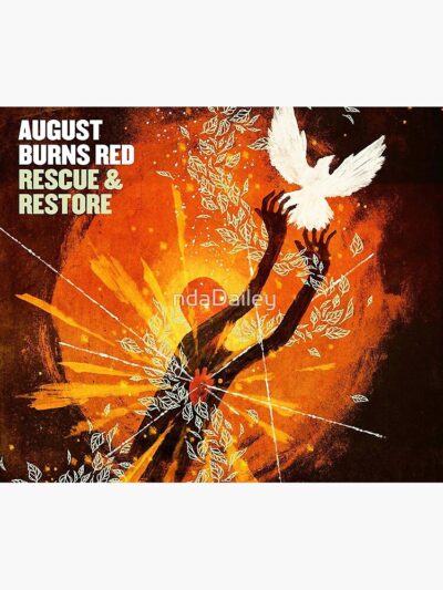 August Tour Burns Rescue 2021 Red Restore Berantakin Tapestry Official August Burns Red Merch