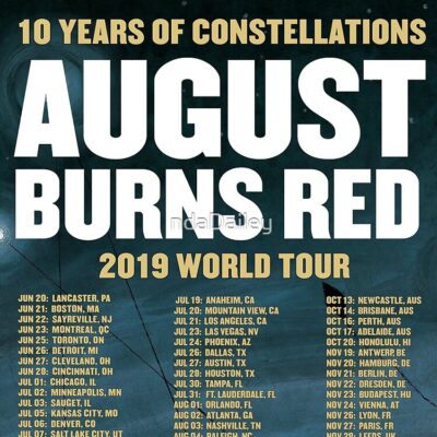 August Tour Burns Dates 2019 Red Berantakin Tote Bag Official August Burns Red Merch