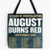 August Tour Burns Dates 2019 Red Berantakin Tote Bag Official August Burns Red Merch