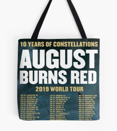 August Tour Burns Dates 2019 Red Berantakin Tote Bag Official August Burns Red Merch