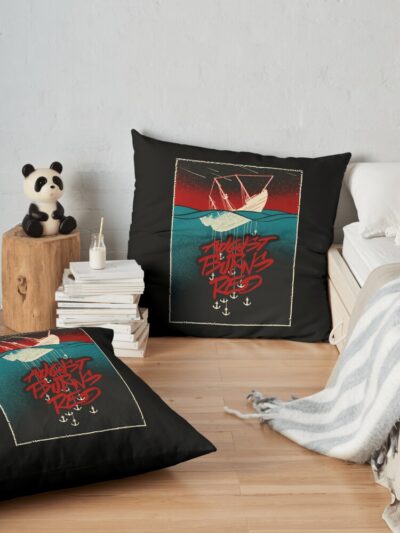 Graphic August Burns Thrill Seeker Black Metal Throw Pillow Official August Burns Red Merch