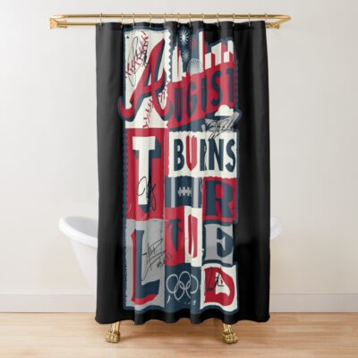 Letter Stamp City Shower Curtain Official August Burns Red Merch