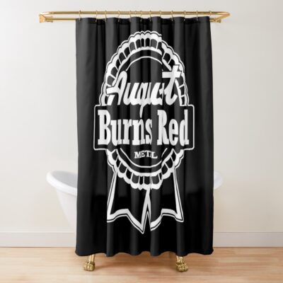 Black Round Ribbon Shower Curtain Official August Burns Red Merch